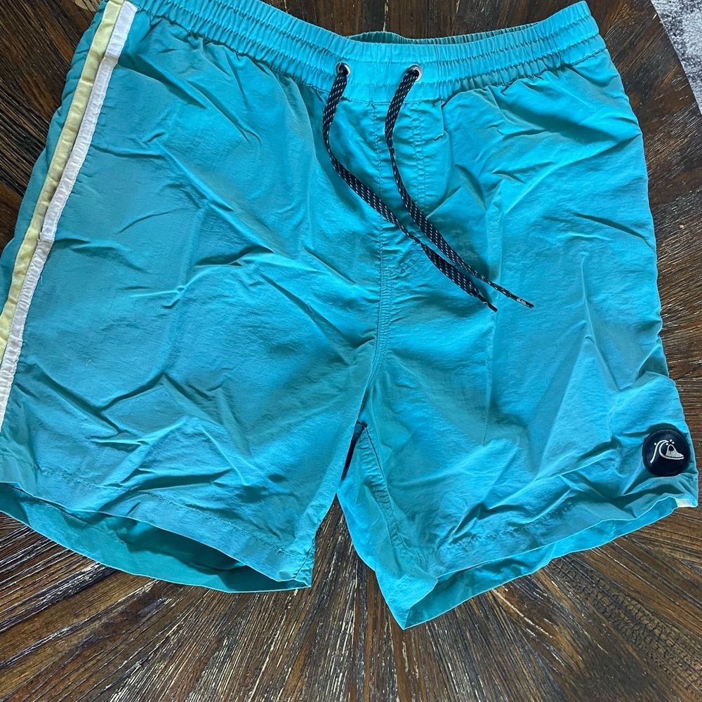 Quiksilver Blue Swim Trunks Quick-Dry Elastic Waist